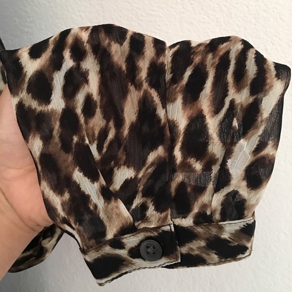 Banana Republic Animal Print Long Sleeve Dress 14 - Picture 4 of 8